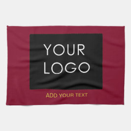 Burgundy Red Anpassade Business Lägg till din Logo Kökshandduk
