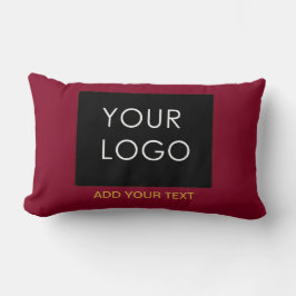 Burgundy Red Anpassade Business Lägg till din Logo Lumbarkudde