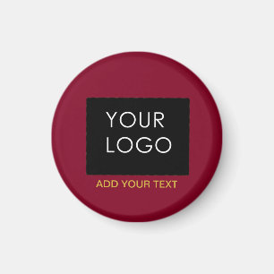 Burgundy Red Anpassade Business Lägg till din Logo Magnet