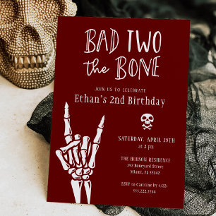 Burgundy Red Bad 22:a födelsedagen Party Inbjudningar