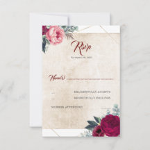 Burgundy Red Blommigt Fall Wedding OSA