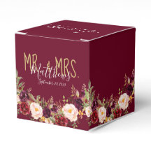 Burgundy Red Blommigt Hand Lettered Rustic Bröllop