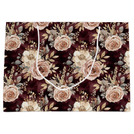 Burgundy Red Blush Floral Bridal Shower