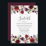 Burgundy Red Boho 60:e sextionde Födelsedagsfesten Inbjudningar<br><div class="desc">Burgundy Red Boho 60:e sextionde Födelsedagsfesten Inbjudan Se matchande samling i Niche and Nest Store</div>