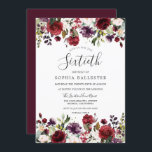 Burgundy Red Boho 60:e sextionde Födelsedagsfesten Inbjudningar<br><div class="desc">Burgundy Red Boho 60:e sextionde Födelsedagsfesten Inbjudan Se matchande samling i Niche and Nest Store</div>