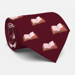 Burgundy Red Bok Älskare arbete, Studenten Slips