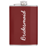 Burgundy Red Bröllop Möhippa Bridesmaid Gift Favor