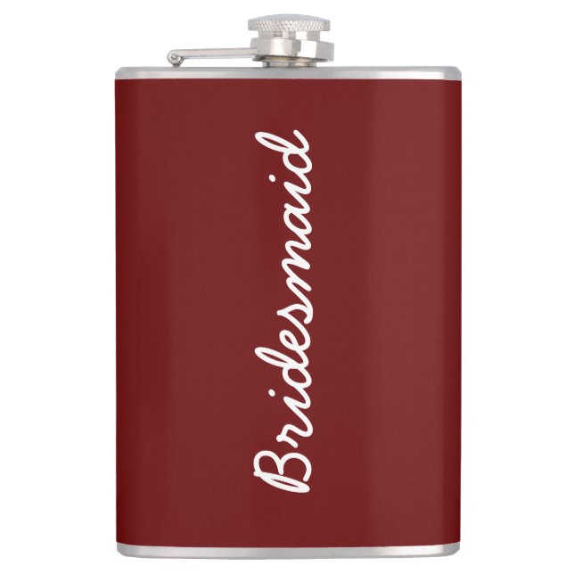 Burgundy Red Bröllop Möhippa Bridesmaid Gift Favor Fickplunta (Framsidan)
