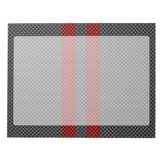 Burgundy Red Carbon Fiber Stil Rand Anteckningsblock (Framsida)