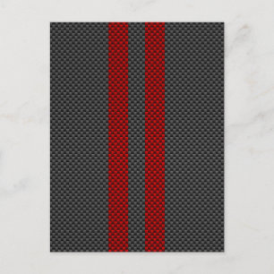 Burgundy Red Carbon Fiber Stil Rand Decor Vykort