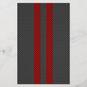 Burgundy Red Carbon Fiber Stil Tävla Rand Flygblad