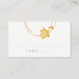 Burgundy Red Flower Guld Chevron Rand Bord Card Placeringskort