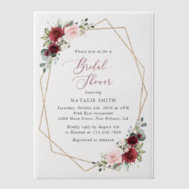 Burgundy Red Flowers, Pink Flowers, Bridal Shower