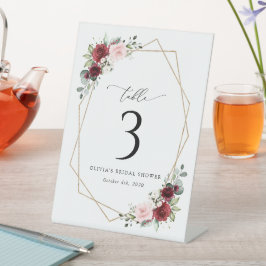 Burgundy Red Flowers, Rosa Flowers, Bordsnummer