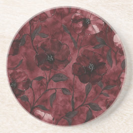 Burgundy Red Flowers Underlägg