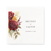 Burgundy Red Gul ros Blommigt Elegant bröllop