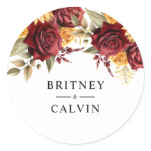 Burgundy Red Gul ros Blommigt Elegant bröllop