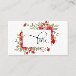 Burgundy Red  Guld Geometric Greenery Bröllop Tilläggskort