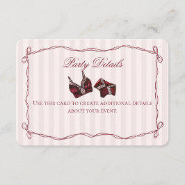 Burgundy Red Lace Lingerie Shower Details Tilläggskort