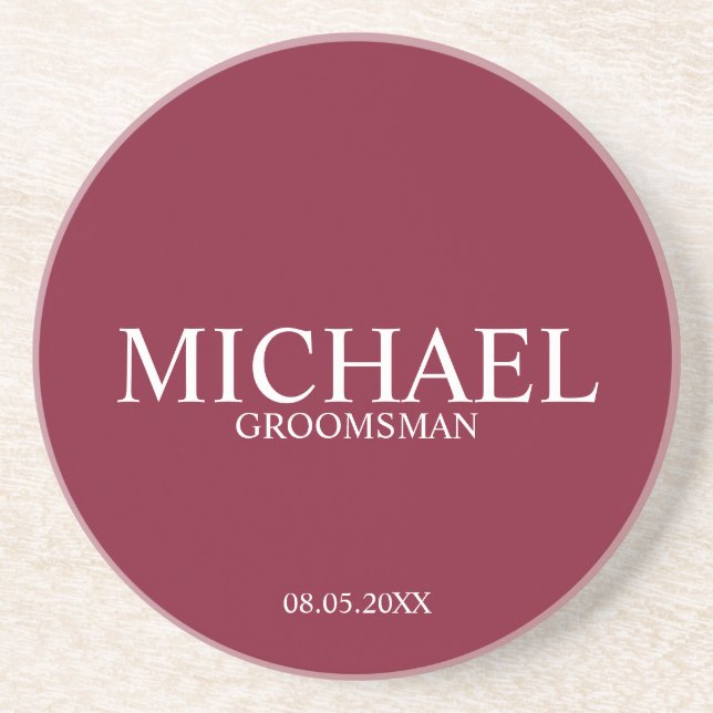 Burgundy Red Personlig-Marskalkar Underlägg (Framsidan)