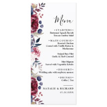 Burgundy Red  rosa blommigt vattenfärgen bröllop