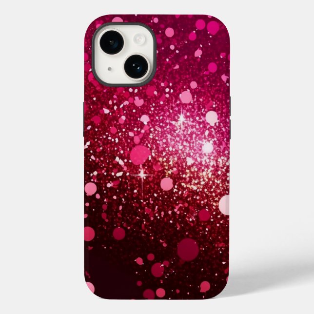Burgundy Red Rosa Glitter iPhone Mate Tuff Fodral (Baksida)