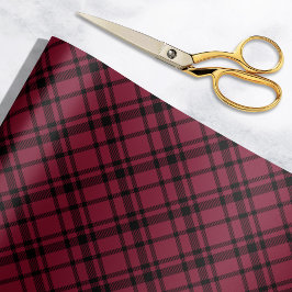 Burgundy Red Tartan Play Helgdag Presentpapper