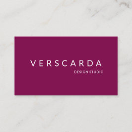 Burgundy Red Vin Bold Design Studio Beauty Visitkort