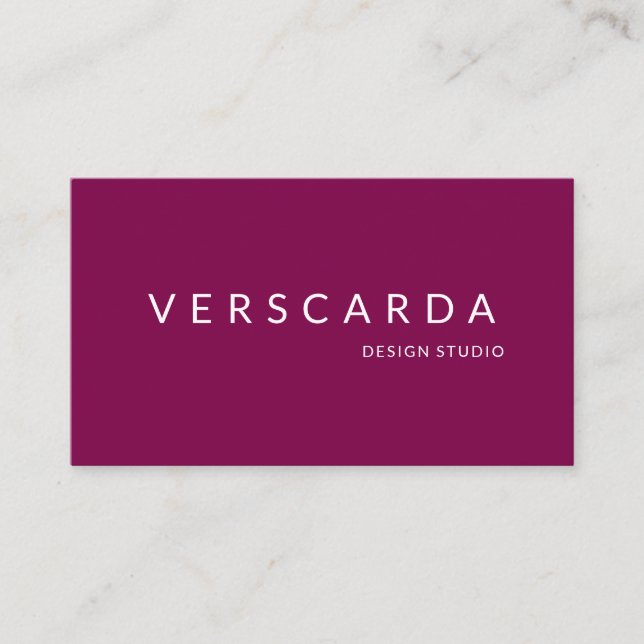 Burgundy Red Vin Bold Design Studio Beauty Visitkort (Framsida)