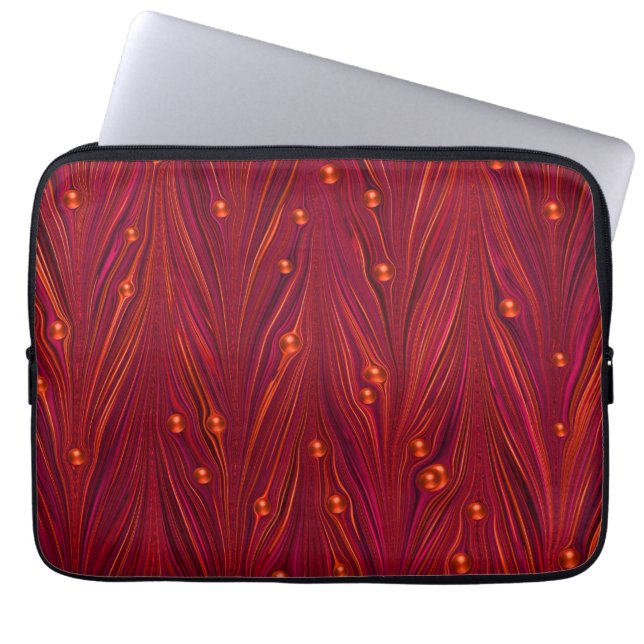 Burgundy Red Vin Pearl Laptop sleeve (Framsidan)