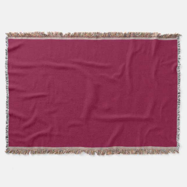 Burgundy Red Violet Throw Blankett Mysfilt (Framsidan)