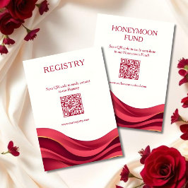 Burgundy Registry & Honeymoon Fund Tilläggskort