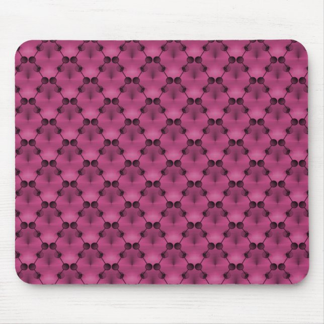 Burgundy Retro Funk Circles Mousepad Musmatta (Framsidan)