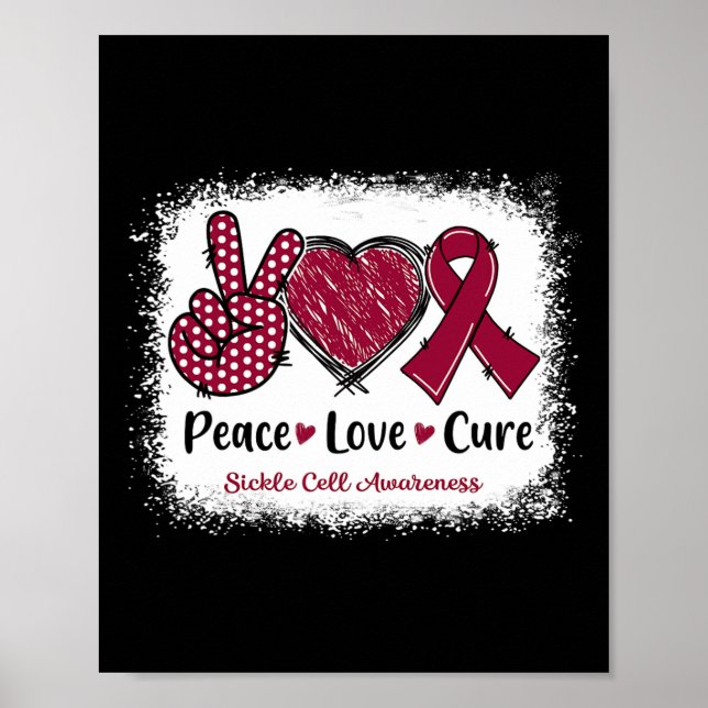 Burgundy Rib, Burgundy, Burgundy Cure Sickle Cell  Poster (Framsidan)