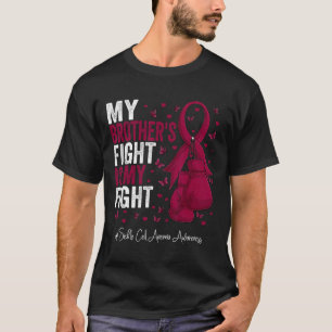Burgundy Ribbon Brother Sickle Cell Anemia Awarene T Shirt