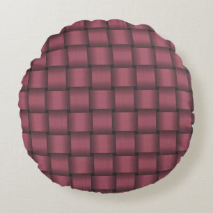 Burgundy Ribbon Rund Kudde