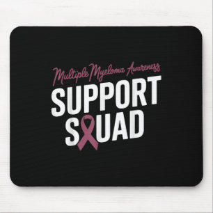 Burgundy Ribbon Support Squad för Många Myeloma Musmatta