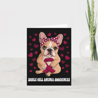 Burgundy Ribbon Survivor Sickle Cell Anemia Awaren Kort