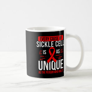 Burgundy Ribbon Unikt orsak Sickel Cell Awareness Kaffemugg