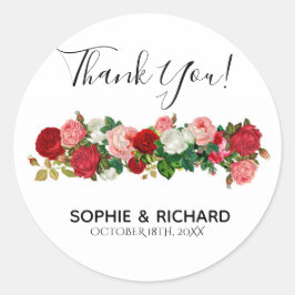 BURGUNDY RO BLOMMIGT GARLAND FLOWER TACK FYRKANTIGT KLISTERMÄRKE