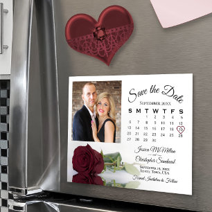 Burgundy Ro Calendar Photo Spara datum magneter