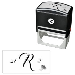 Burgundy Ro-Corsage Monogrammed Självfärgande Stämpel