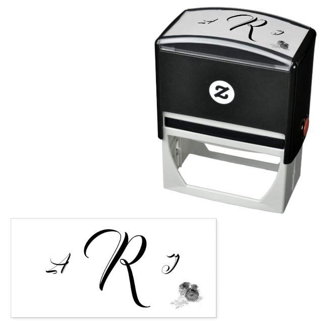 Burgundy Ro-Corsage Monogrammed Självfärgande Stämpel (In Situ)