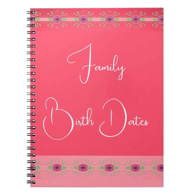 Burgundy Ro Design Anteckningsbok (Framsidan)