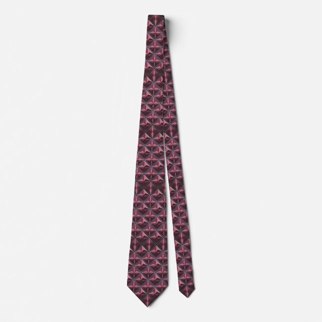 Burgundy Ro Guld Necktie Geometric Slips (Framsida)