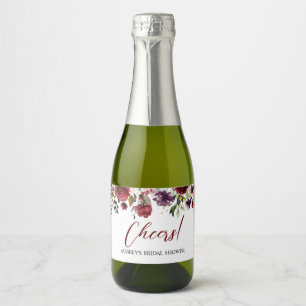 Burgundy Ro Mini Champagne Flaska-etikett
