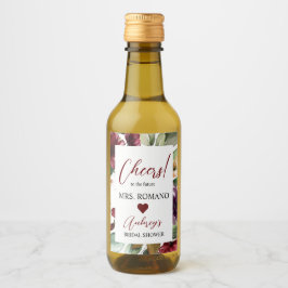 Burgundy Ro Mini Vin Flaska Vinetikett