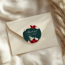 Burgundy Ro och Pampas Grass Tack Sticker