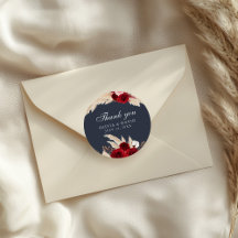 Burgundy Ro och Pampas Grass Tack Sticker