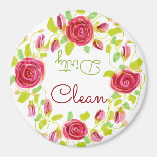 Burgundy Ro Patterned Magnet
